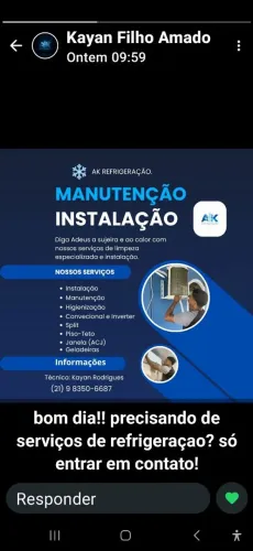 Concerto de ar condicionado e refrigeradores em geral