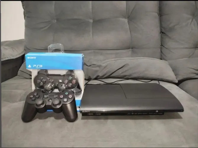 ps3 4 em 1 desbloqueado acompanha 3 controles loja para baixar jogos grátis