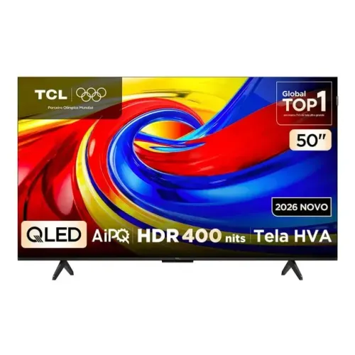 74657 Smart TV 50" TCL QLED 4K Wi-Fi Google TV Comando de Voz 50P7L