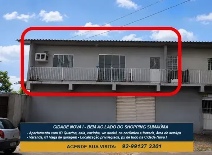 55 Mil de Entrada, Apartamento de 03 Quartos na Cidade Nova I