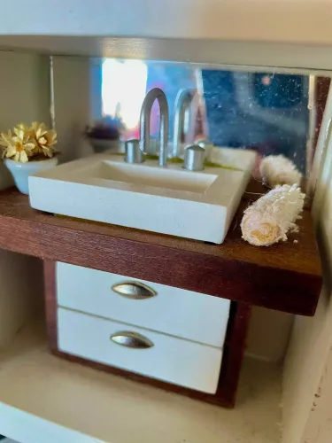 QUADRO MINIATURA 3D REALISTA ARTISTA PLÁSTICA CRISTIANE MACHADO VINTAGE