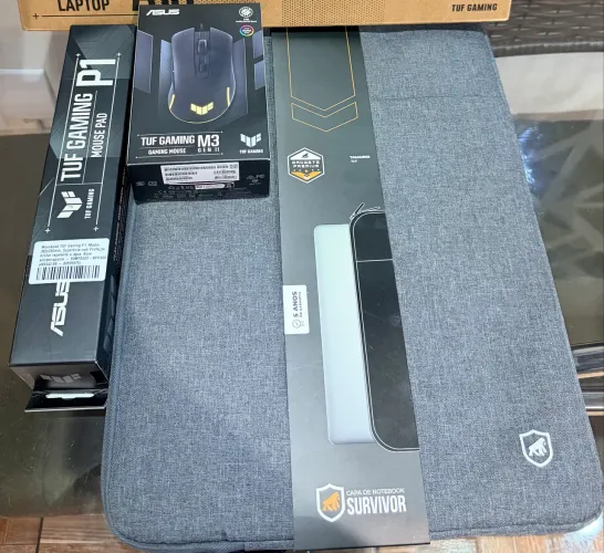 KIT NOTEBOOK GAMER ASUS TUF ( MOUSE ASUS TUF M3 + MOUSE PAD TUF P1 + CASE )