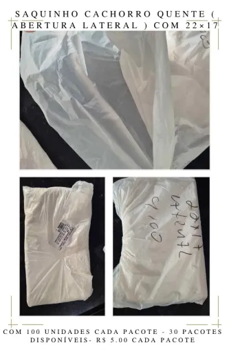 Sacos para cachorro quente