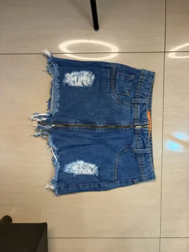 Saia jeans com zíper 100% algodão tamanho 36