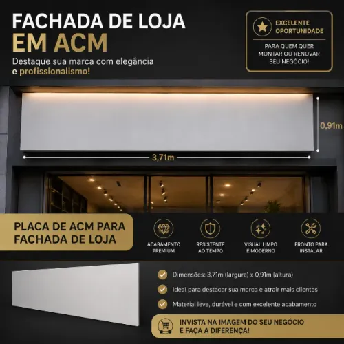 Fachada para loja em ACM