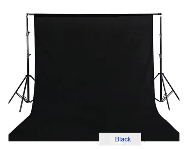 Fundo Infinito Fotográfico Tecido Muslin Preto 3m x 5m