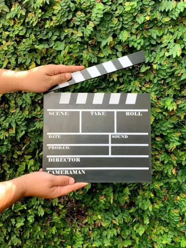 Claquete De Cinema Mdf Decoração Youtuber Vídeo Estúdio Mdf
