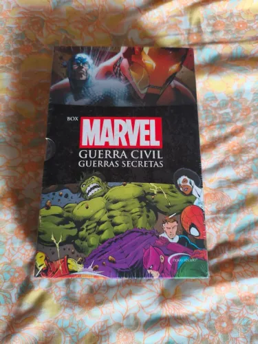 Box livros Guerra civil e guerra secreta Marvel