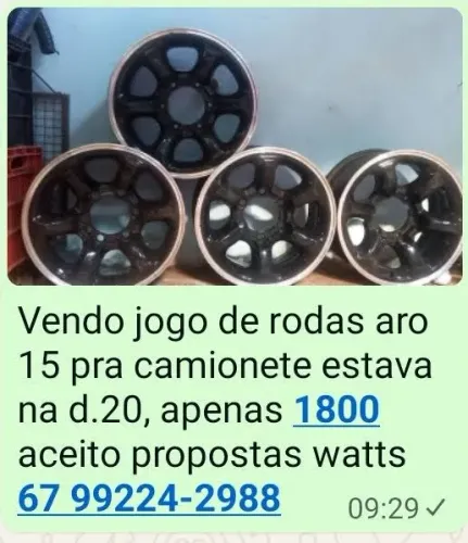 Vendo rodas aro 15 pra camionete