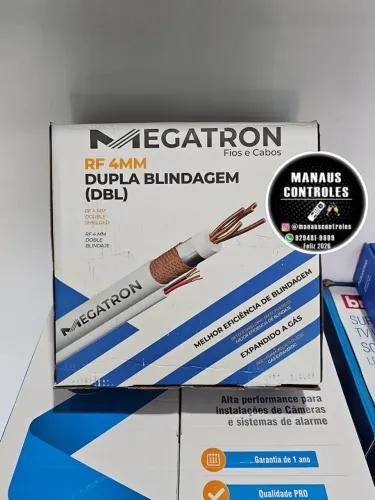 Cabo de rede coaxial para câmera 100 metros