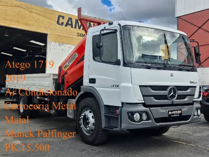 Mercedes Atego 1719 ar condicionado carroceria Metal Munck Palfinger PK 15.500