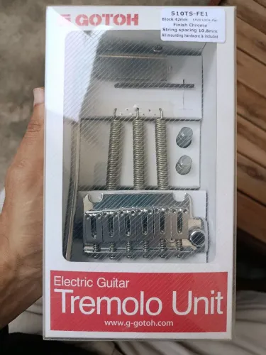 Ponte de guitarra Gotoh, modelo 510 TS-FE1, 2 pivôs. Nova, original.