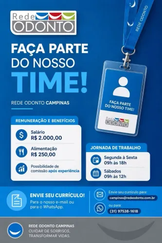 OPORTUNIDADE DE EMPREGO EM CAMPINAS SP
