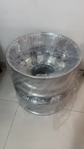 Par de rodas 17,5 em alumínio polido
