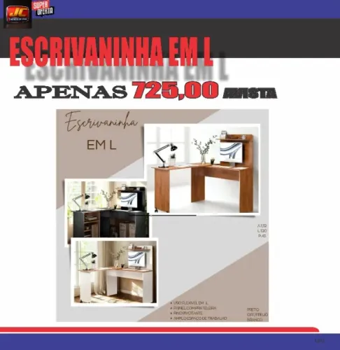 ESCRIVANINHA EM L 1,20M