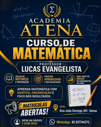 Curso de Matemática Presencial - Academia Atena | Damas