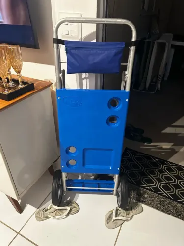 Carrinho de praia Mor em alumínio azul