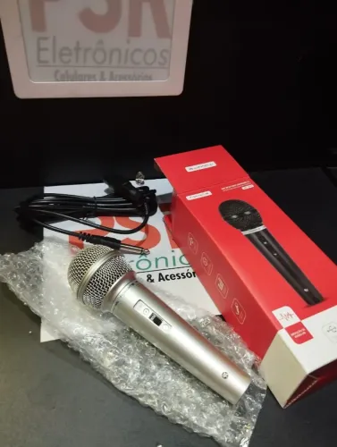Microfone Dinâmico Profissional Com Fio