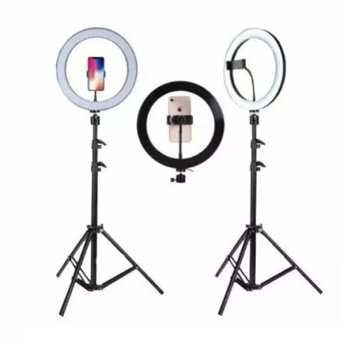 Ring Light Iluminador Led Usb 10 Polegadas - 26 Cm Com Suporte Tripé 2 Metros