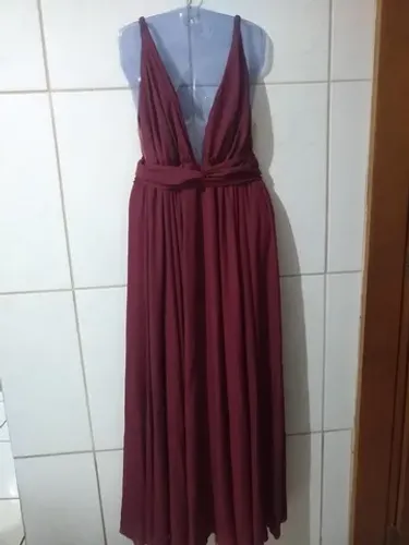 Vestido longo de festa marsala / vinho (M)