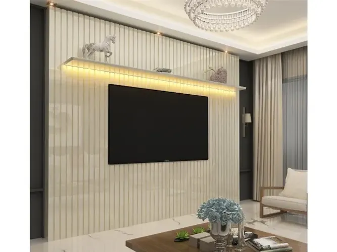 Painel Home Ripado Com LED Nobre l6