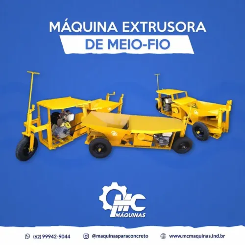 Máquina extrusora de fazer meio fio e sarjeta de concreto