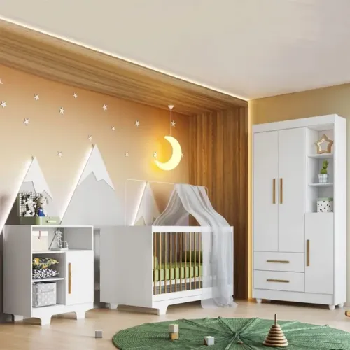 Quarto Infantil Flocos com Colchão - Tigus **novo na caixa**