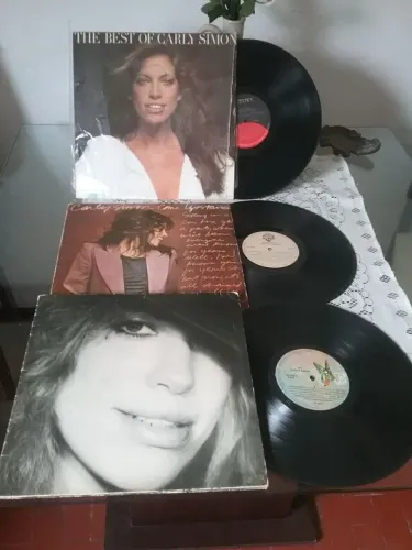 Coleção de discos de vinil da Carly Simon
