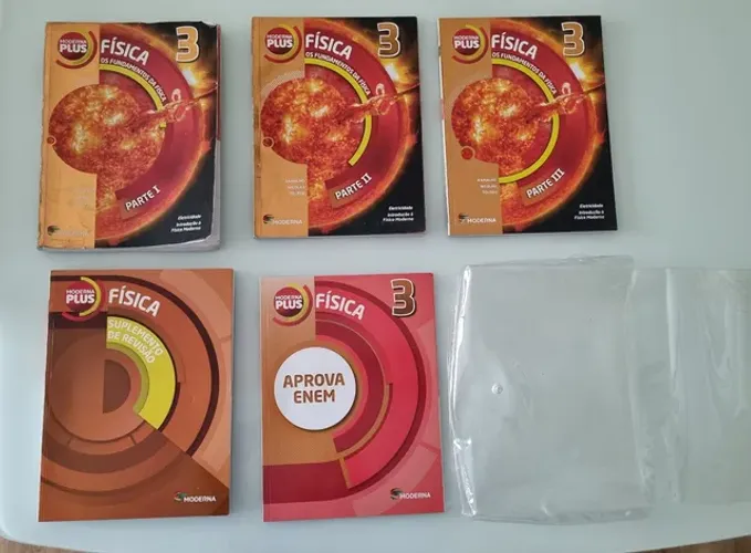 Livro de física os fundamentos da física volume 3 kit completo moderna plus