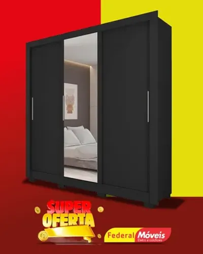 Guarda Roupa 3 Portas 4 Gavetas com Espelho Super Lindo Fazemos Entrega