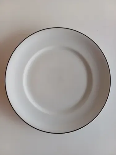 12 pratos porcelana imperial borda em prata
