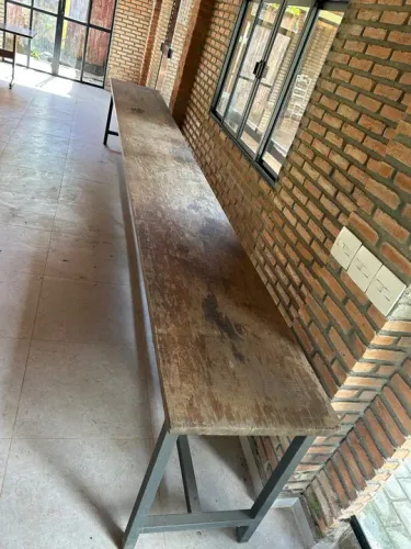 Prancha de Jacarandá rústica prancha de 5m sem emenda com estrutura de ferro