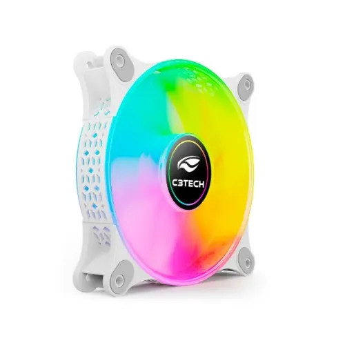 Cooler Fan 120mm C3Tech F9-L160WH White Led Rgb *Molex - WZetta