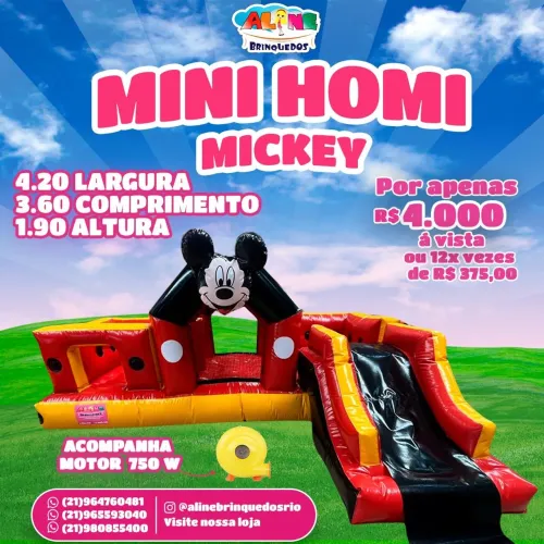 Mini Homi Mickey - Brinquedo Inflável Infantil