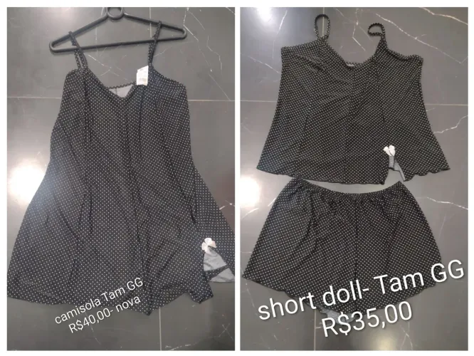 Conjunto camisola e short doll Tam GG 