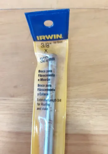 Broca Para Fibrocimento E Mourão 3 8 X 320mm Irwin IW1844 [Nova] Lacrada