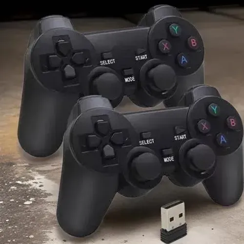 Kit 2 Controles Wireless Estilo sem fio Para Pc Tv Retro Game