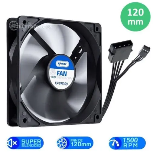 Cooler para gabinete 12 cm Knup KP-309