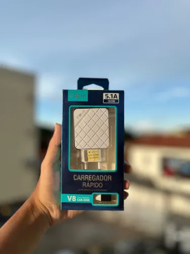 Carregador Celular Rápido 5.1a Entrada V8 3 Usb Inova Prime