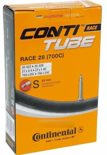 Par Câmara de Ar Continental Speed Road Bikes Aro 700x18/25c Bico Fino 42mm