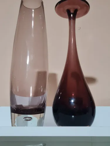 Lindos Vasos Decorativos em Vidro Fumê estilo murano.