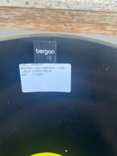 Cuba Redonda S/Aba 30cm Preta Bergan