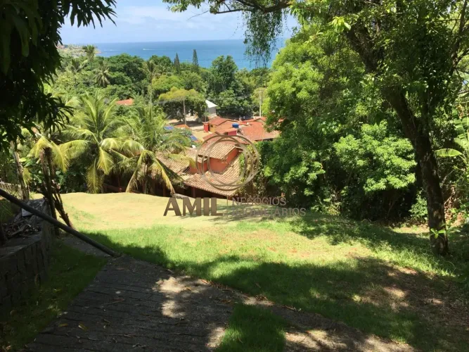 Terreno com vista para o mar, Com escritura definitiva, Praia do Curral, 600m², Ilha Bela