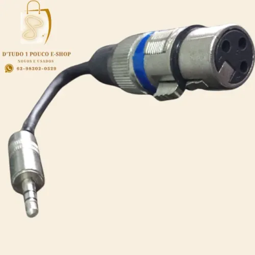  cabo adaptador de áudio c XLR fêmea de 3 pinos - P2 (3,5 mm) macho 