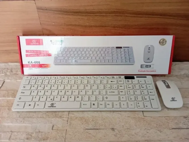 Kit Teclado + Mouse Sem Fio Wireless 2.4ghz 3200dpi Óptico
