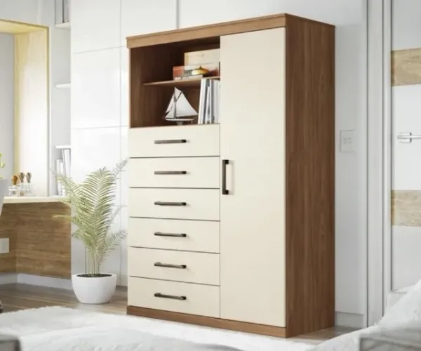 Cômoda Multiuso Maraba 6 Gavetas 1 Porta FAZEMOS ENTREGAS