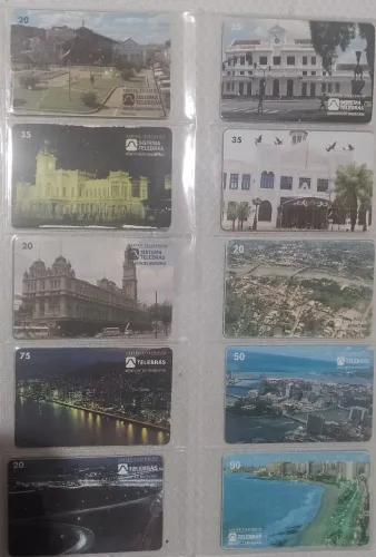 Cartões Telefônicos Estações, Capitais, Exército e Parques do Brasil