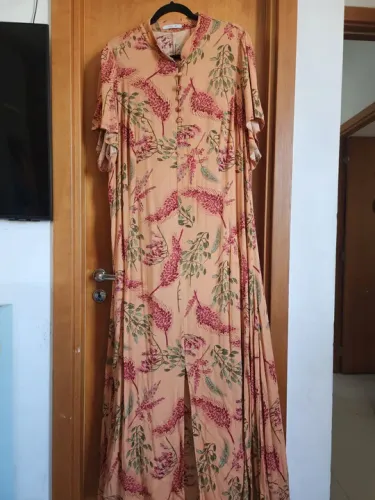 Vestido Longo Floral - Tamanho GG