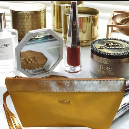 Necessaire Vivara Dourada