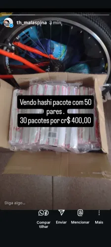 Hashi novo embalagem com 50 pares